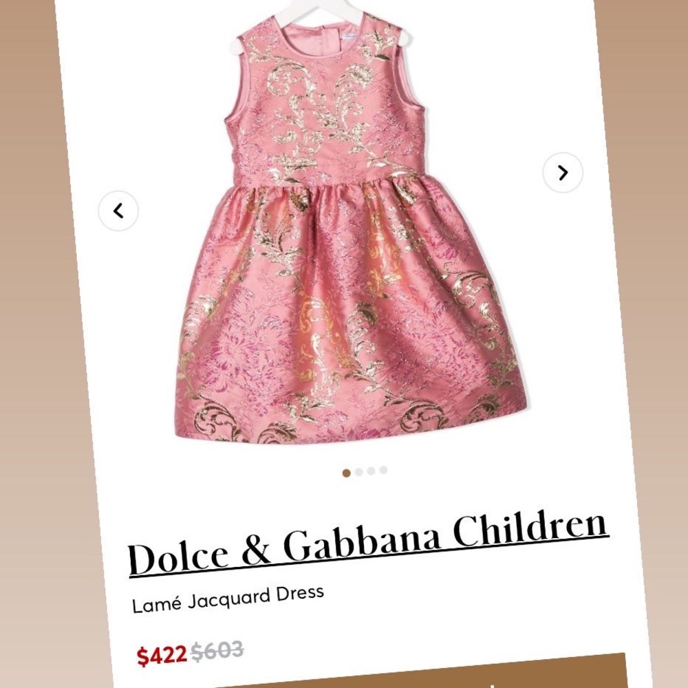 100% Authentic , Dolce and Gabbana toddler dress .. worn once for a pic